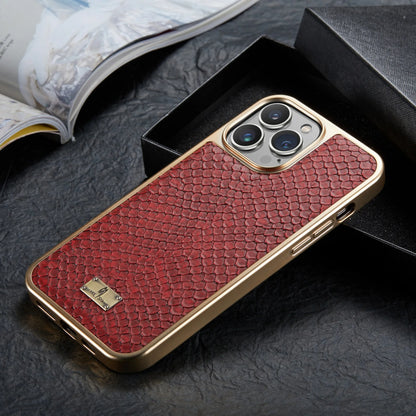 Luxe Snake Leather & Gold Frame iPhone Case