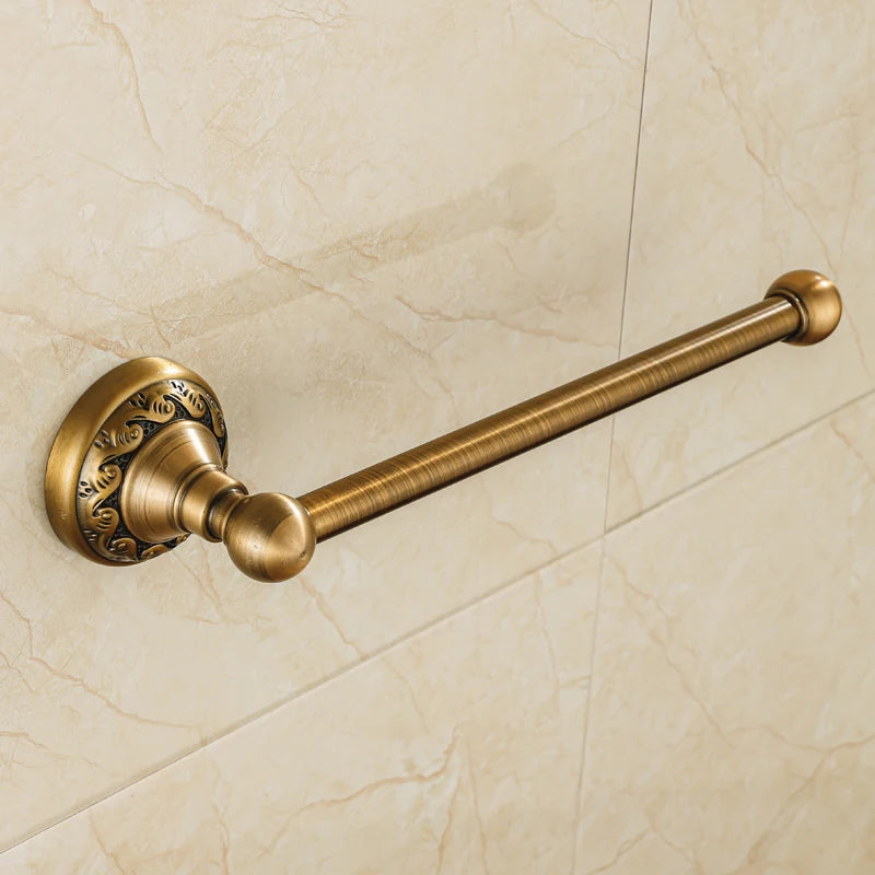 Ornate Bronze Towel Holder