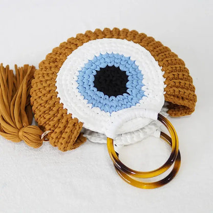 Evil Eye Crochet Handbag