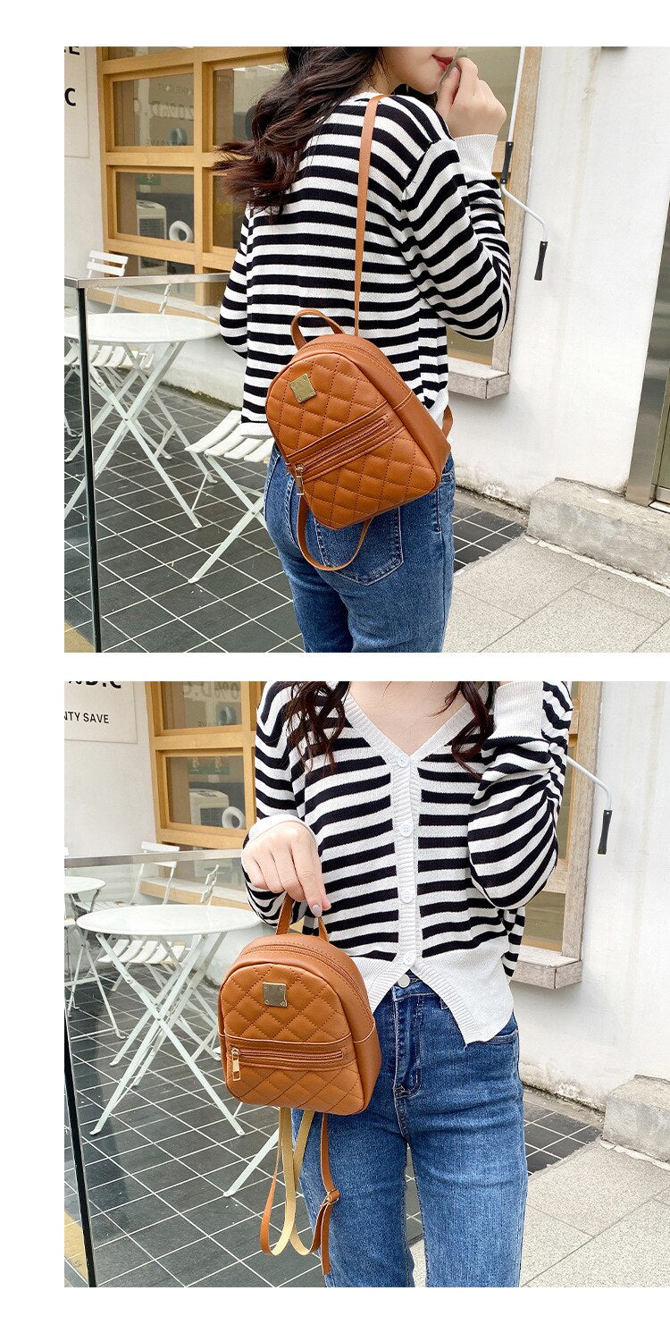 Chic Mini Leather Backpack